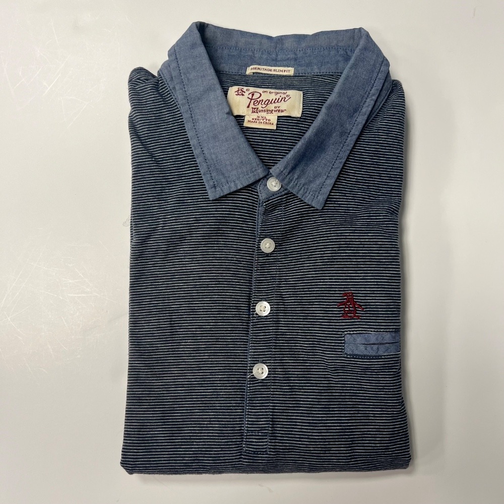 Penguin Polo Shirt Striped Heritage Slim Fit Casual Top XXL